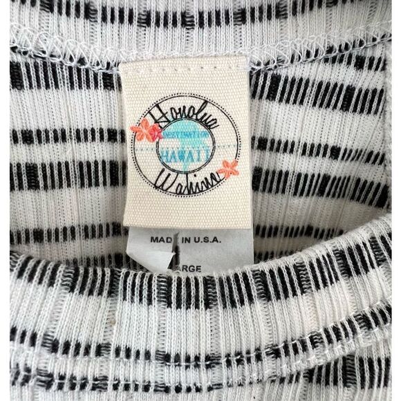 Honolua Halter Style Striped Crop Top - Picture 2 of 4